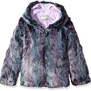 Girl's Widgeon Purple Faux Fur Jacket